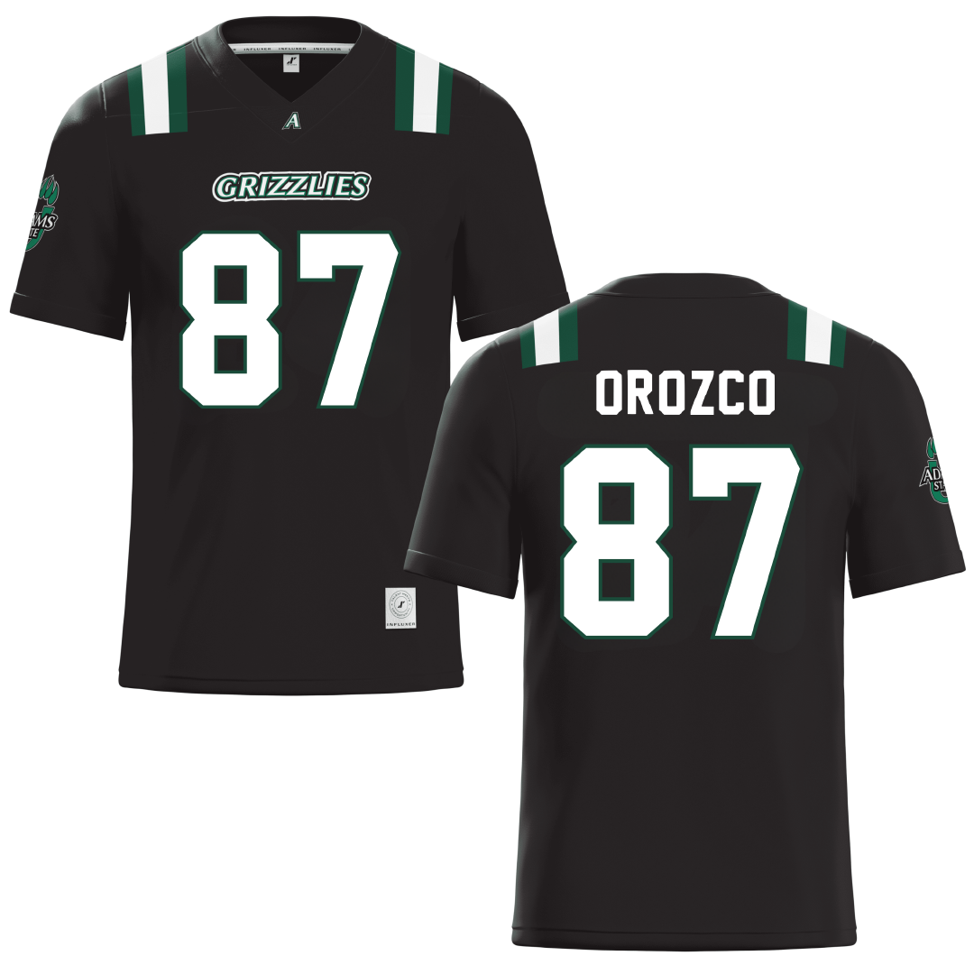 Adams State University Black Football Jersey - #87 Damien Orozco