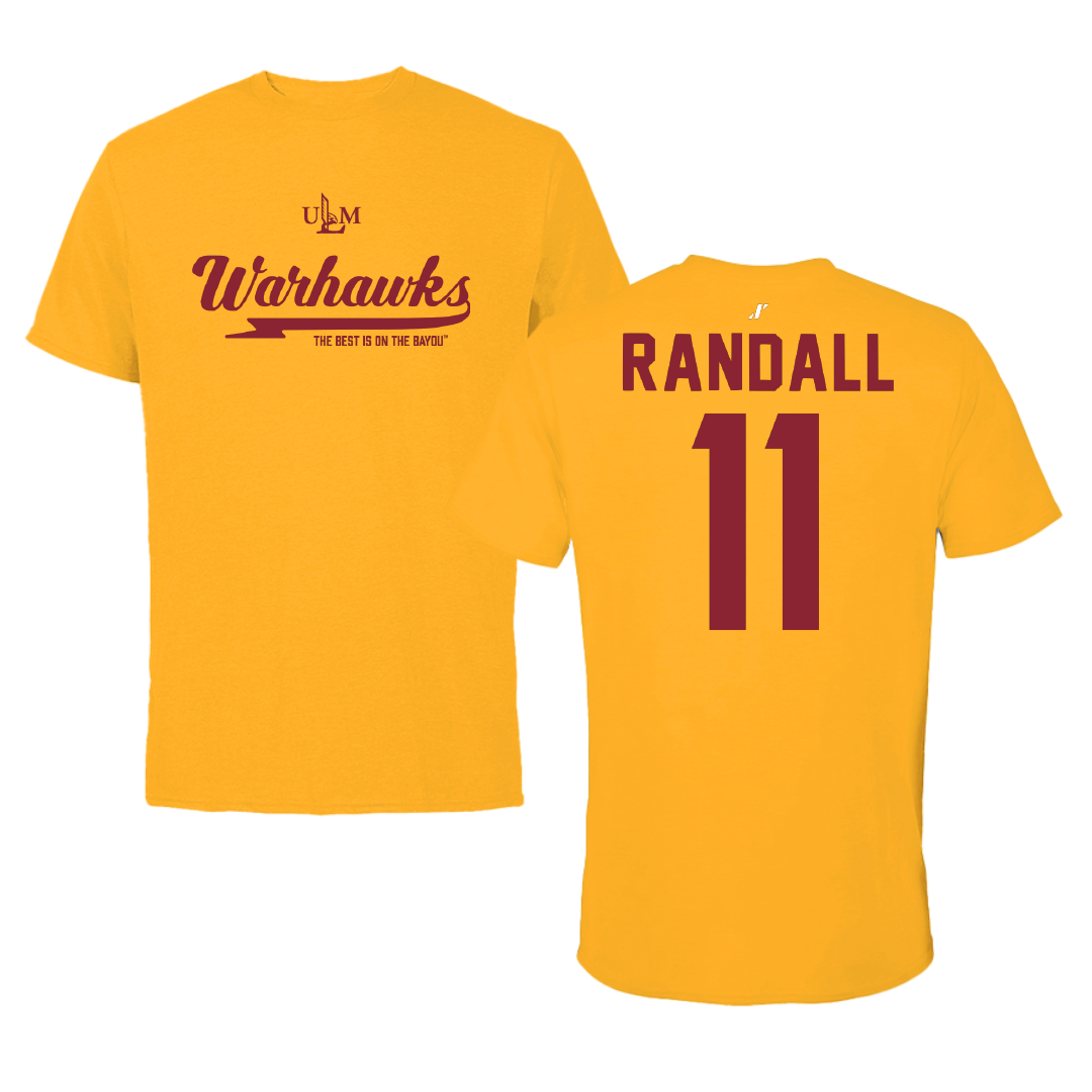 University of Louisiana Monroe Softball Gold General Performance Tee - #11 Chloe Randall