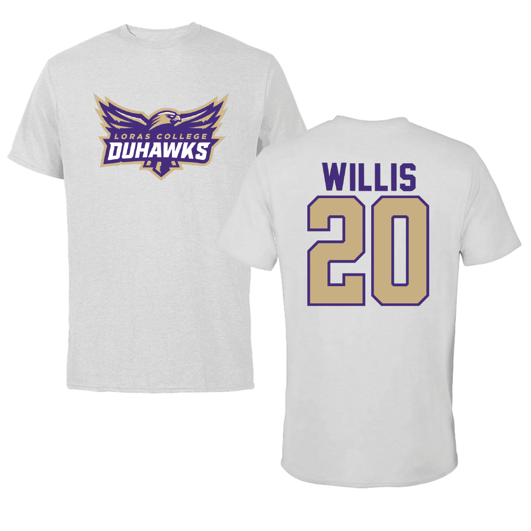 Loras College Baseball Light Gray Tee - #20 Jacob Willis