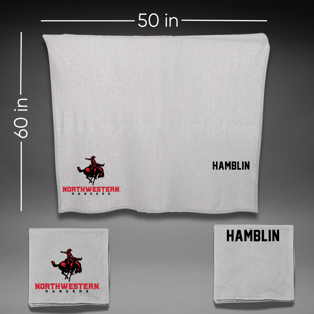 Northwestern Oklahoma State University TF and XC Gray Blanket - Dwight Hamblin