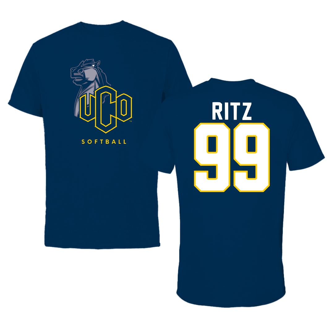 University of Central Oklahoma Softball Navy Tee - #99 Terin Ritz