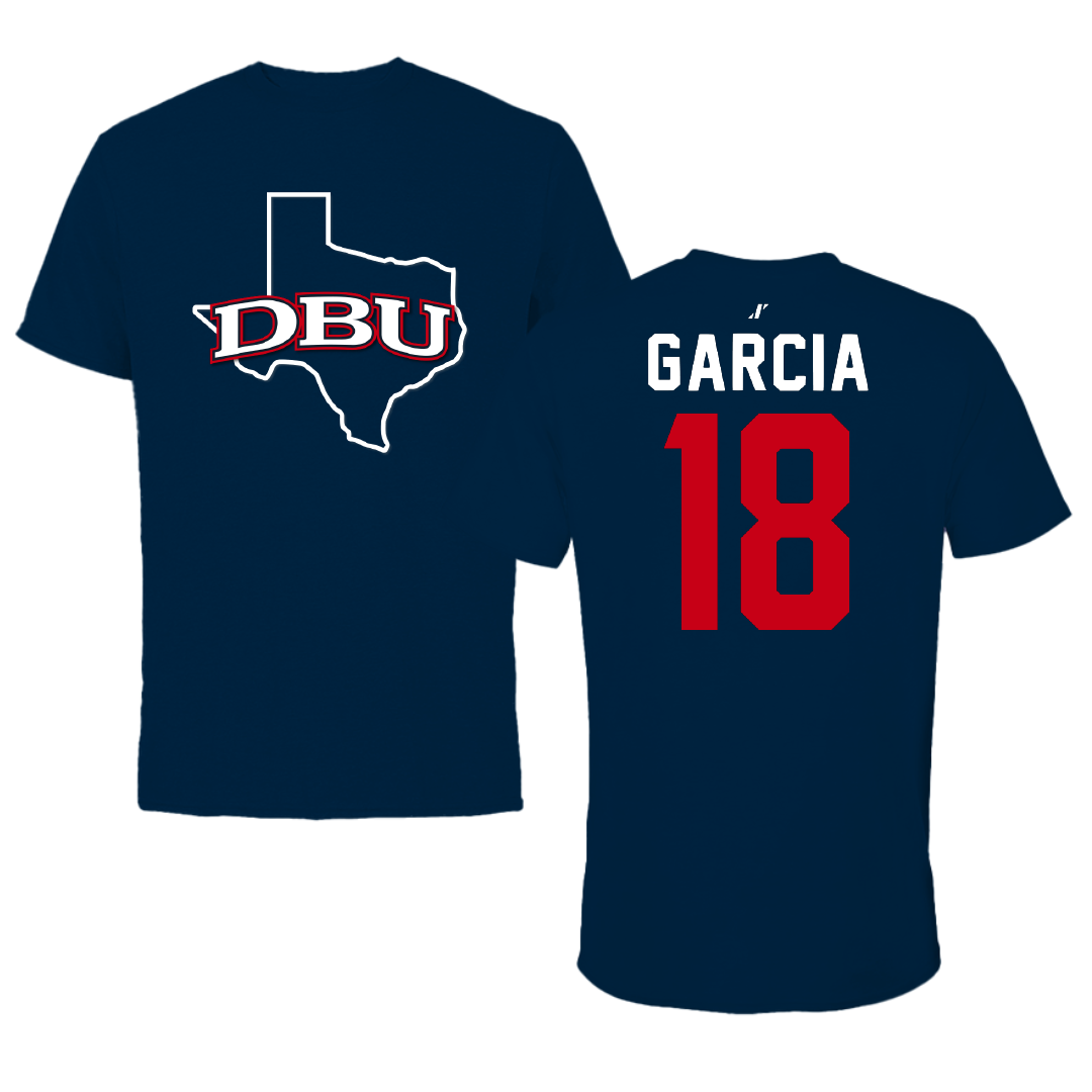Dallas Baptist University STUNT Navy State Tee - #18 Robbie Garcia