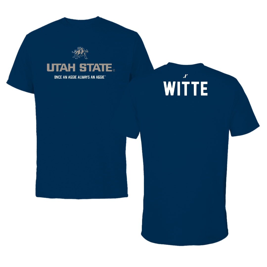 Utah State University Gymnastics Navy General Performance Tee - Mya Witte