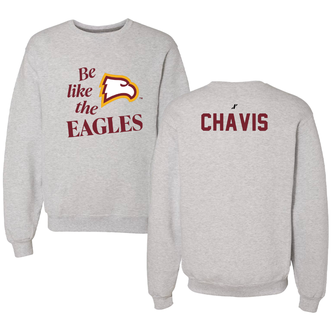 Winthrop University TF and XC Light Gray Be Like Us Crewneck - Devin Chavis