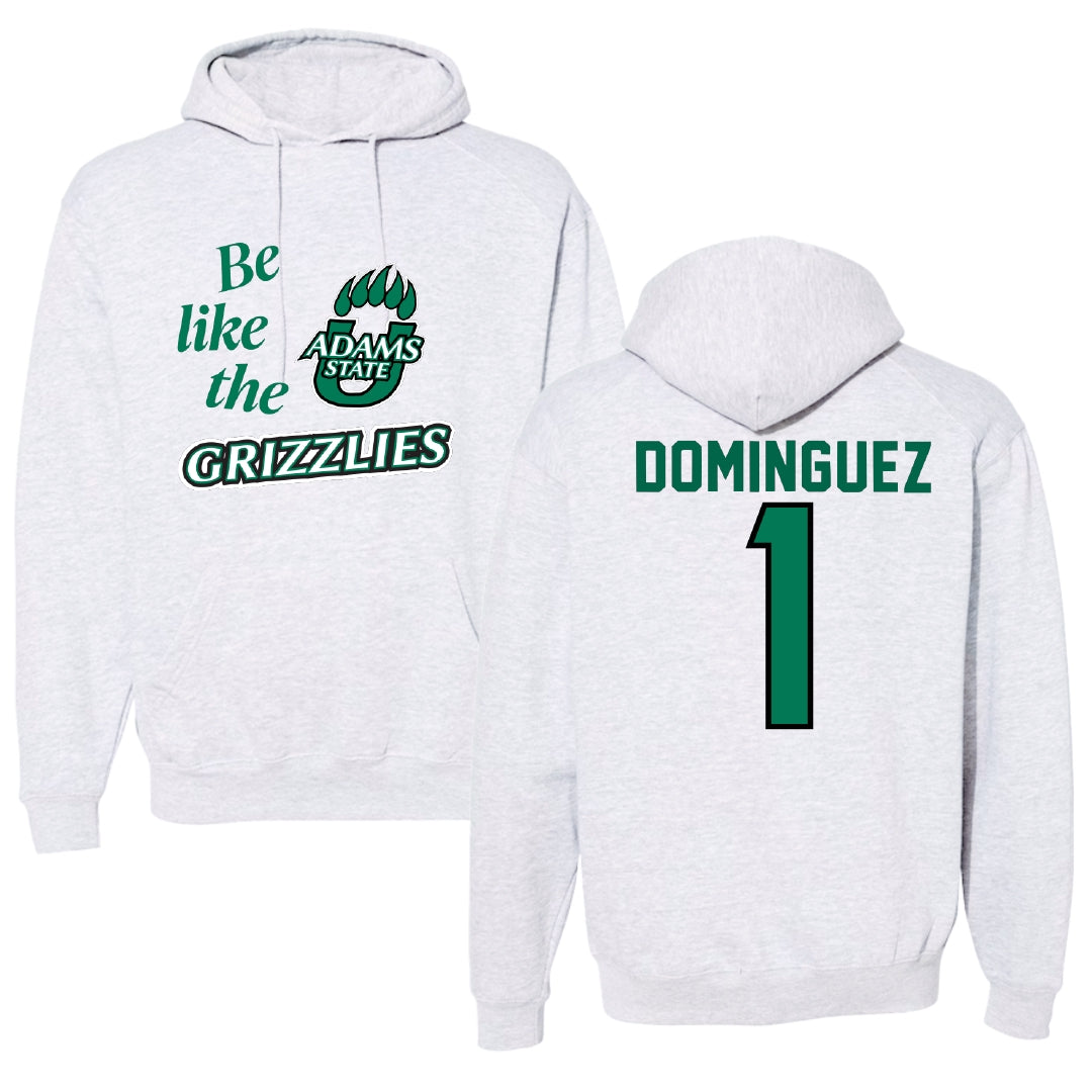 Adams State University Basketball Light Gray Be Like Us Hoodie - #1 Harmanie Dominguez