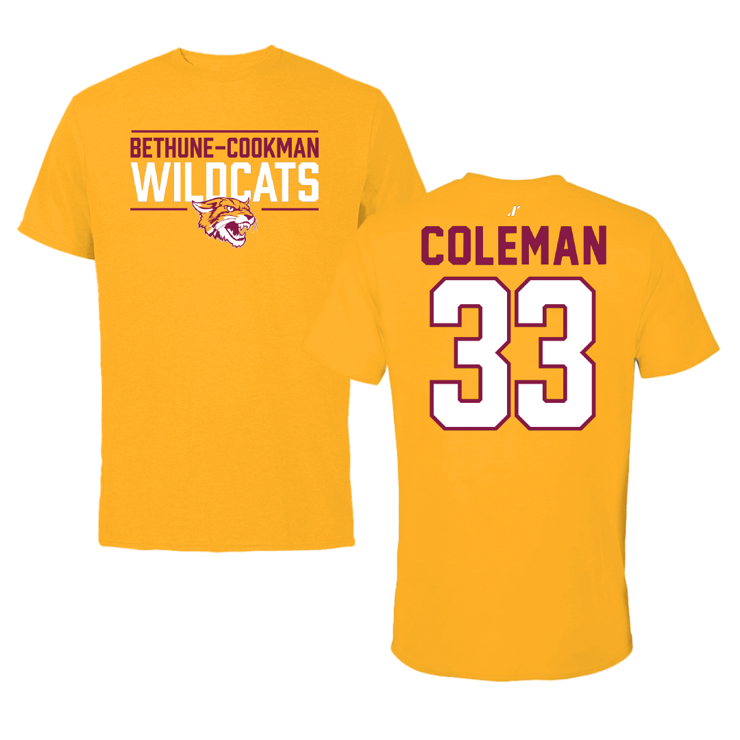 Bethune-Cookman University Softball Gold General Tee - #33 Sofia Coleman