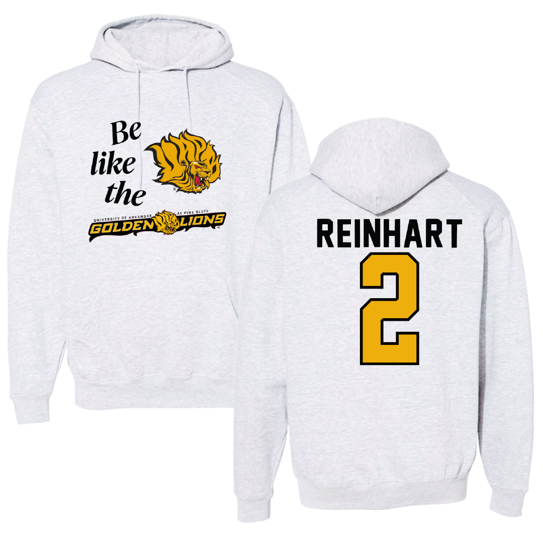 University of Arkansas-Pine Bluff Basketball Light Gray Be Like Us Hoodie - #2 Zach Reinhart