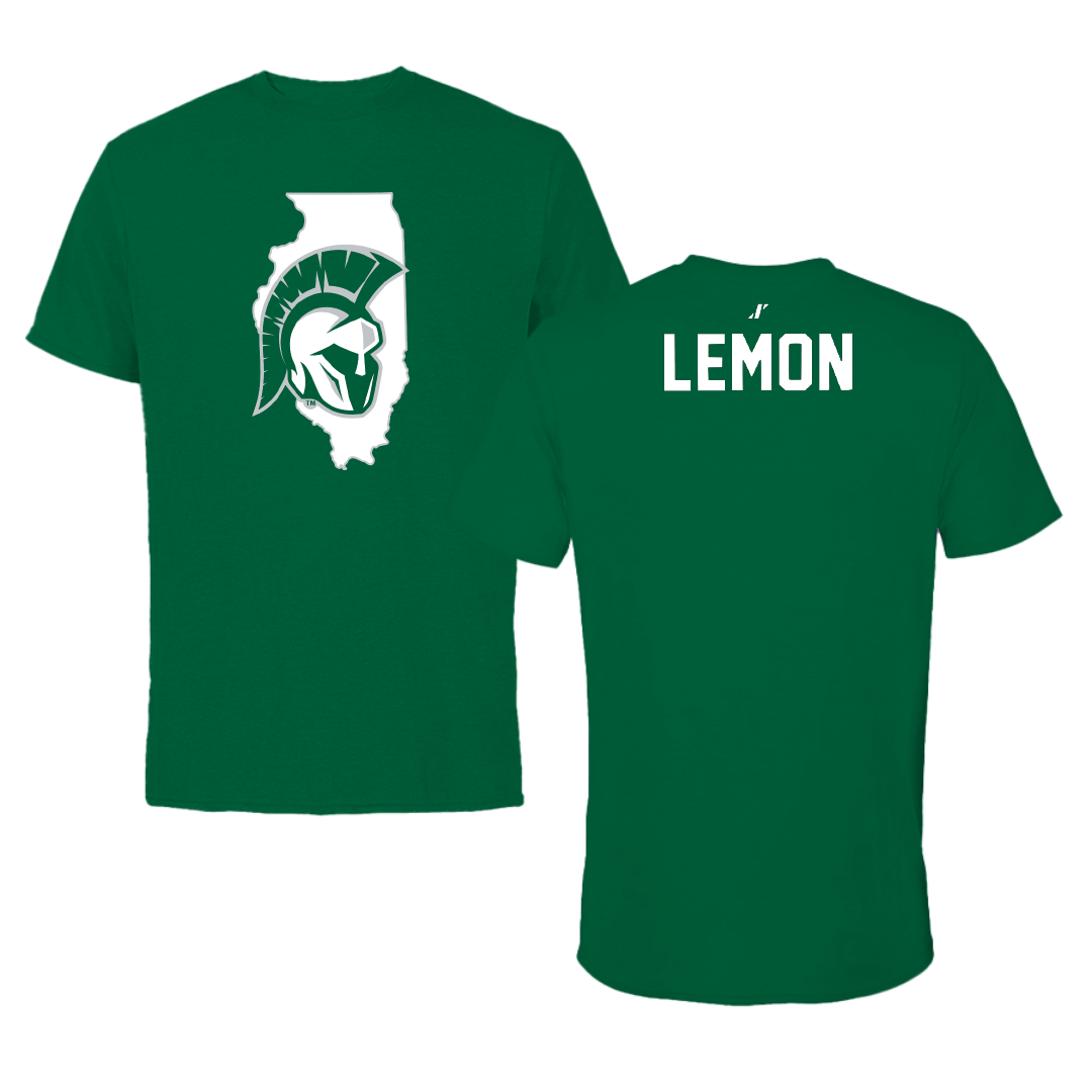 Illinois Wesleyan University TF and XC Green State Tee - Davion Lemon