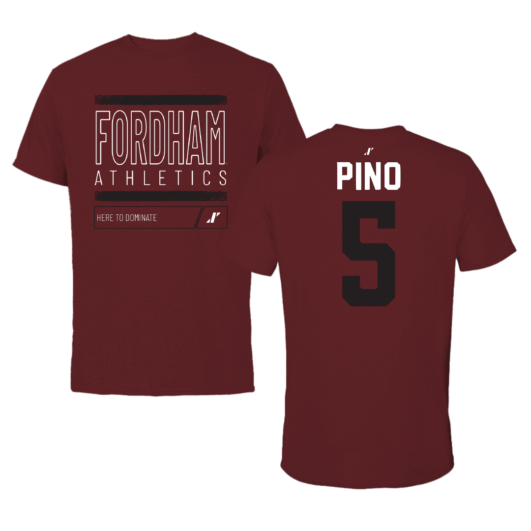 Fordham University Baseball Maroon Dominate Tee - #5 AJ Pino