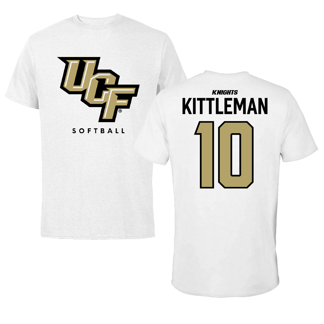 University of Central Florida Softball White Performance Tee - #10 Taylor Kittleman