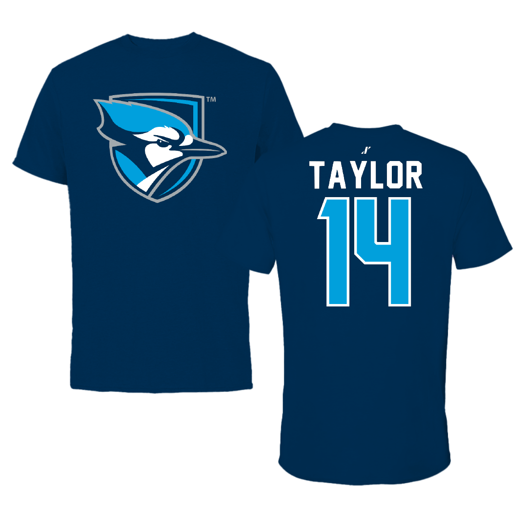 Elmhurst University Basketball Navy Mascot Performance Tee - #14 Jeda Taylor