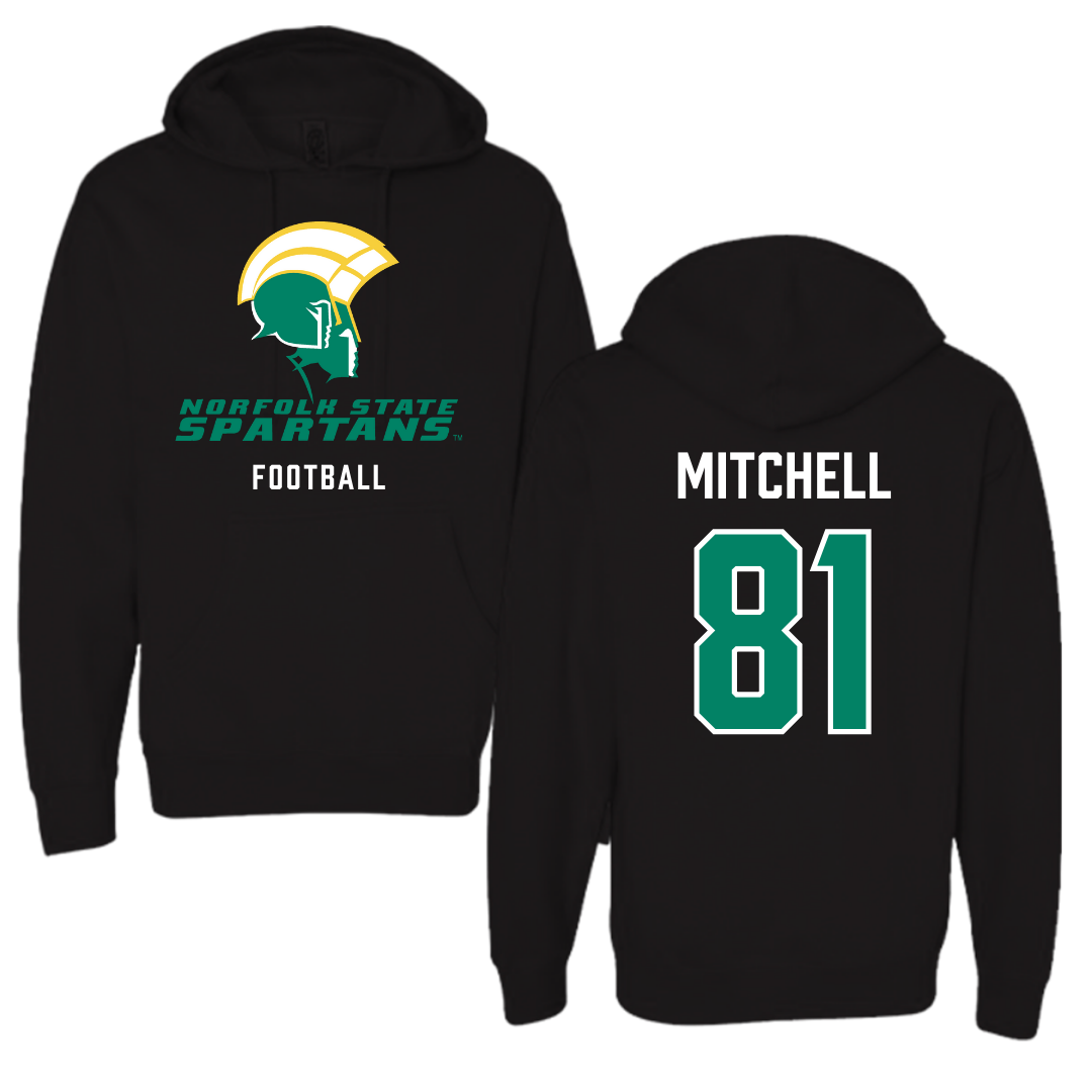 Norfolk State University Football Black Hoodie - #81 Elyjah Mitchell