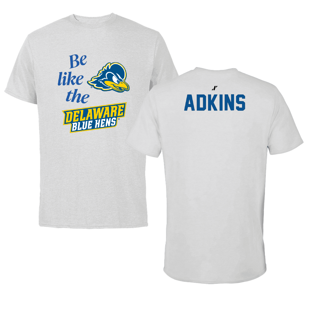 University of Delaware Golf Light Gray Be Like Us Performance Tee - Daniel Adkins
