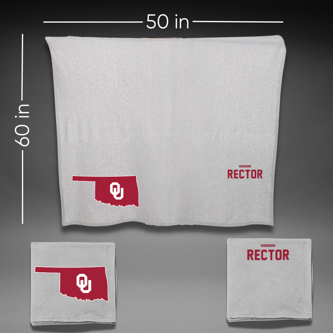 University of Oklahoma Rowing Gray Blanket - Lily Rector