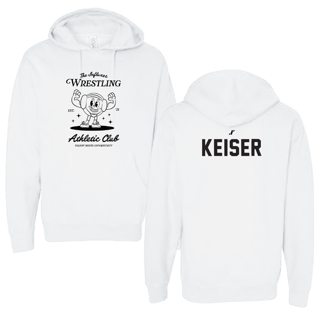Wrestling White Influxer Athletic Club Hoodie - Kaden Keiser