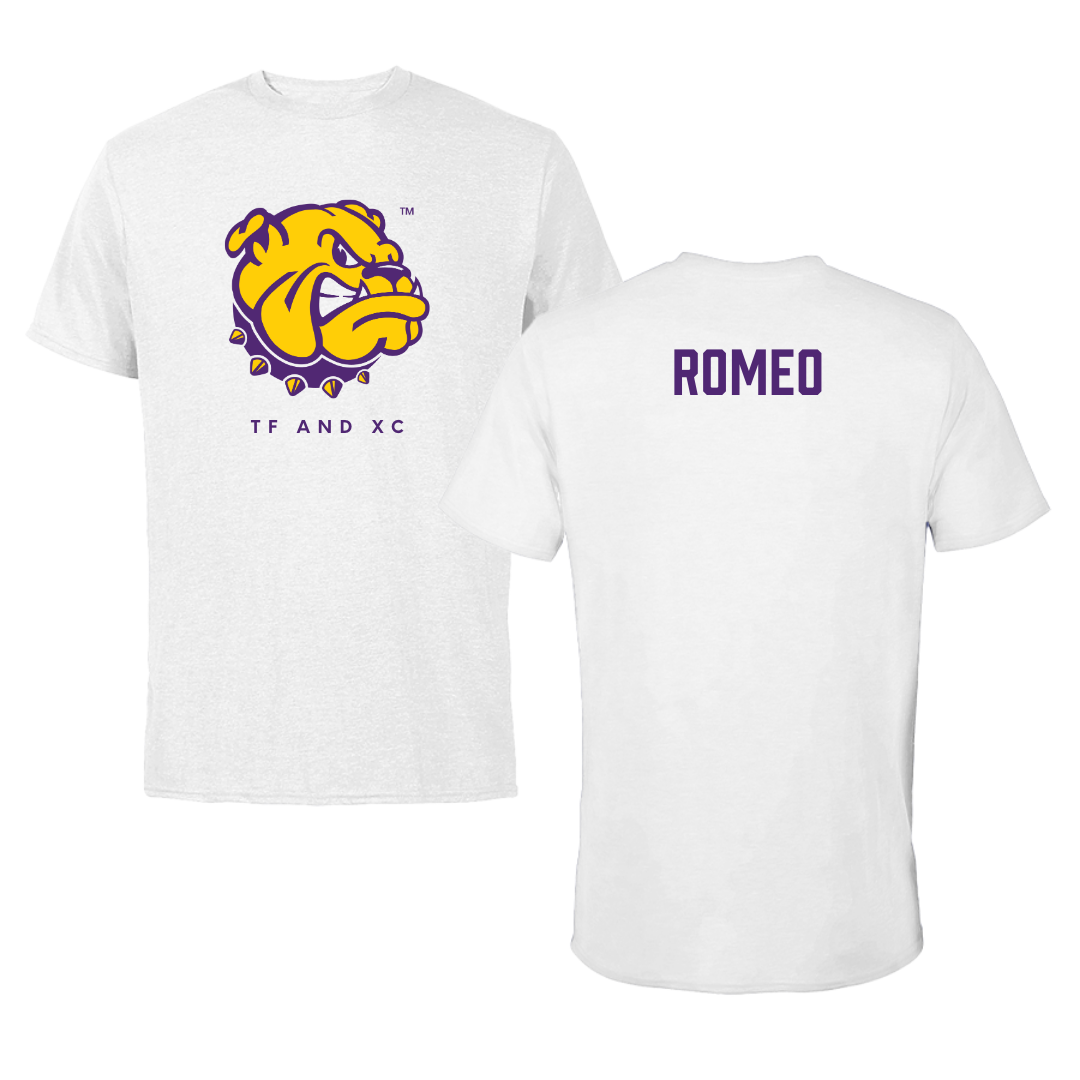Western Illinois University TF and XC White Performance Tee - Gaetano Romeo