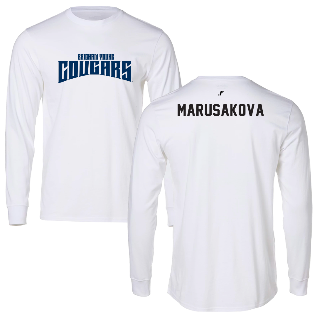 Brigham Young University Swimming & Diving White Classic Long Sleeve - Emma Marusakova