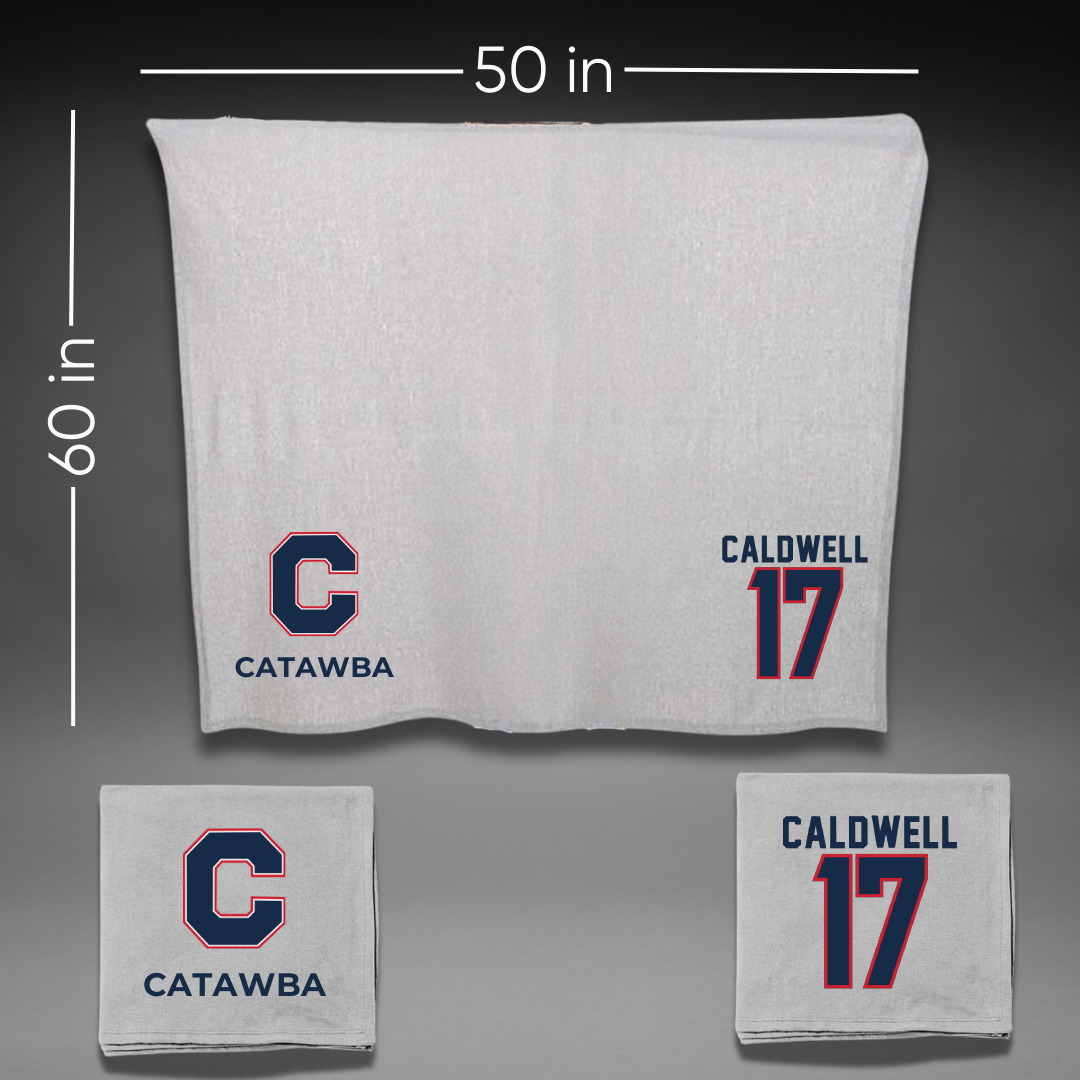 Catawba College Softball Gray Blanket - #17 Kinsley Caldwell