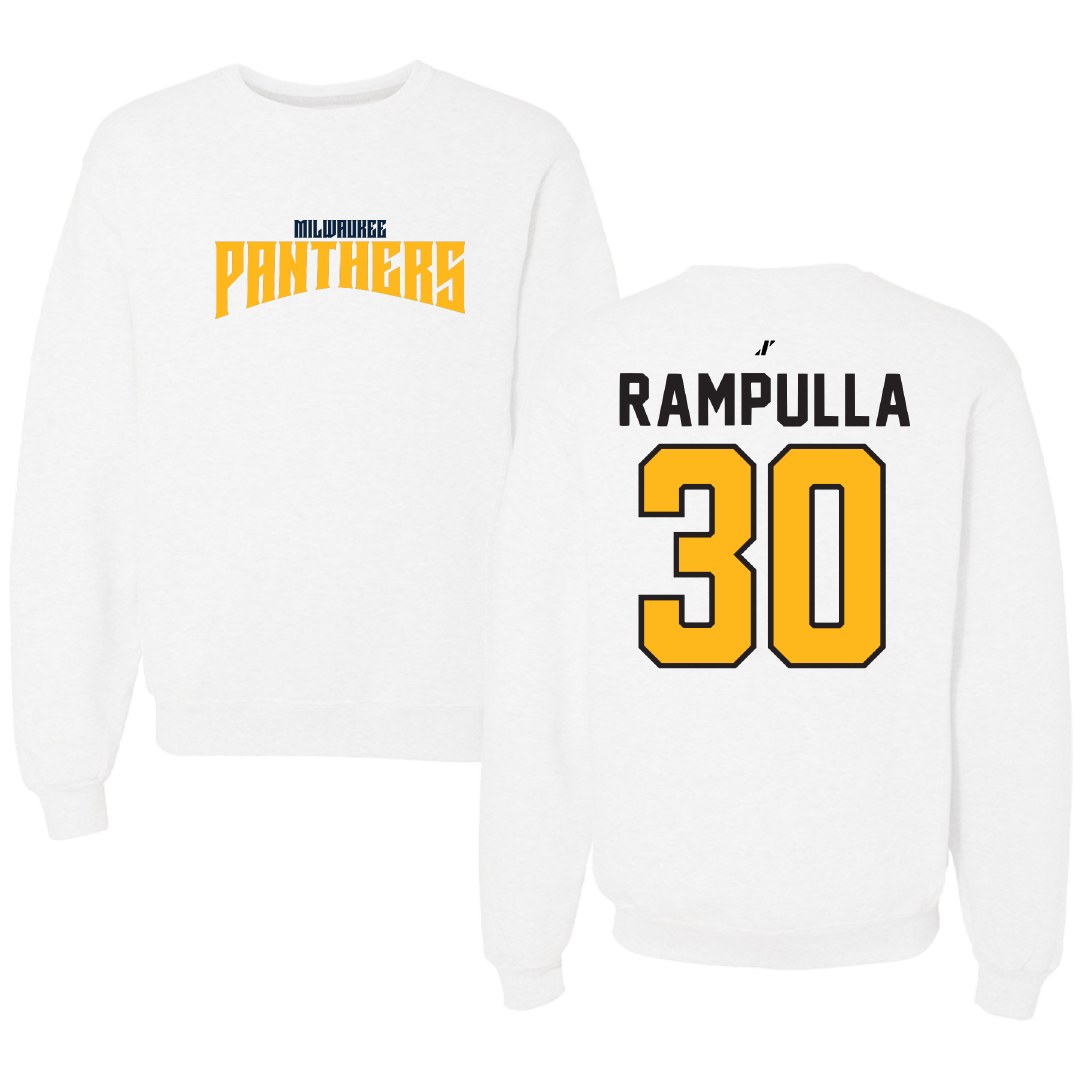 University of Wisconsin-Milwaukee Basketball White Classic Crewneck - #30 Sophia Rampulla