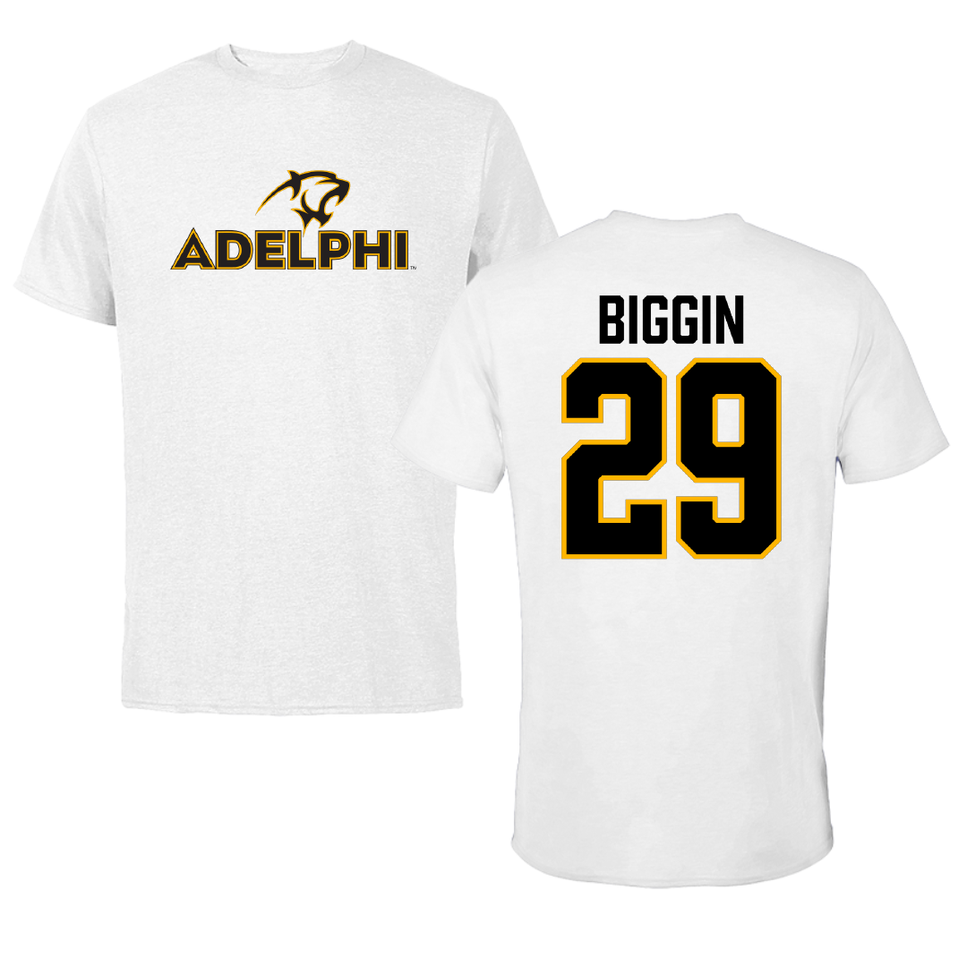 Adelphi University Field Hockey White Performance Tee - #29 Emiline Biggin