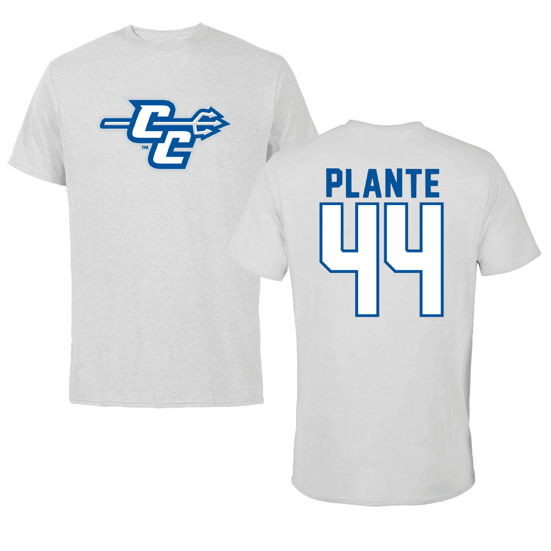 Central Connecticut State University Baseball Light Gray Tee - #44 Bryson Plante