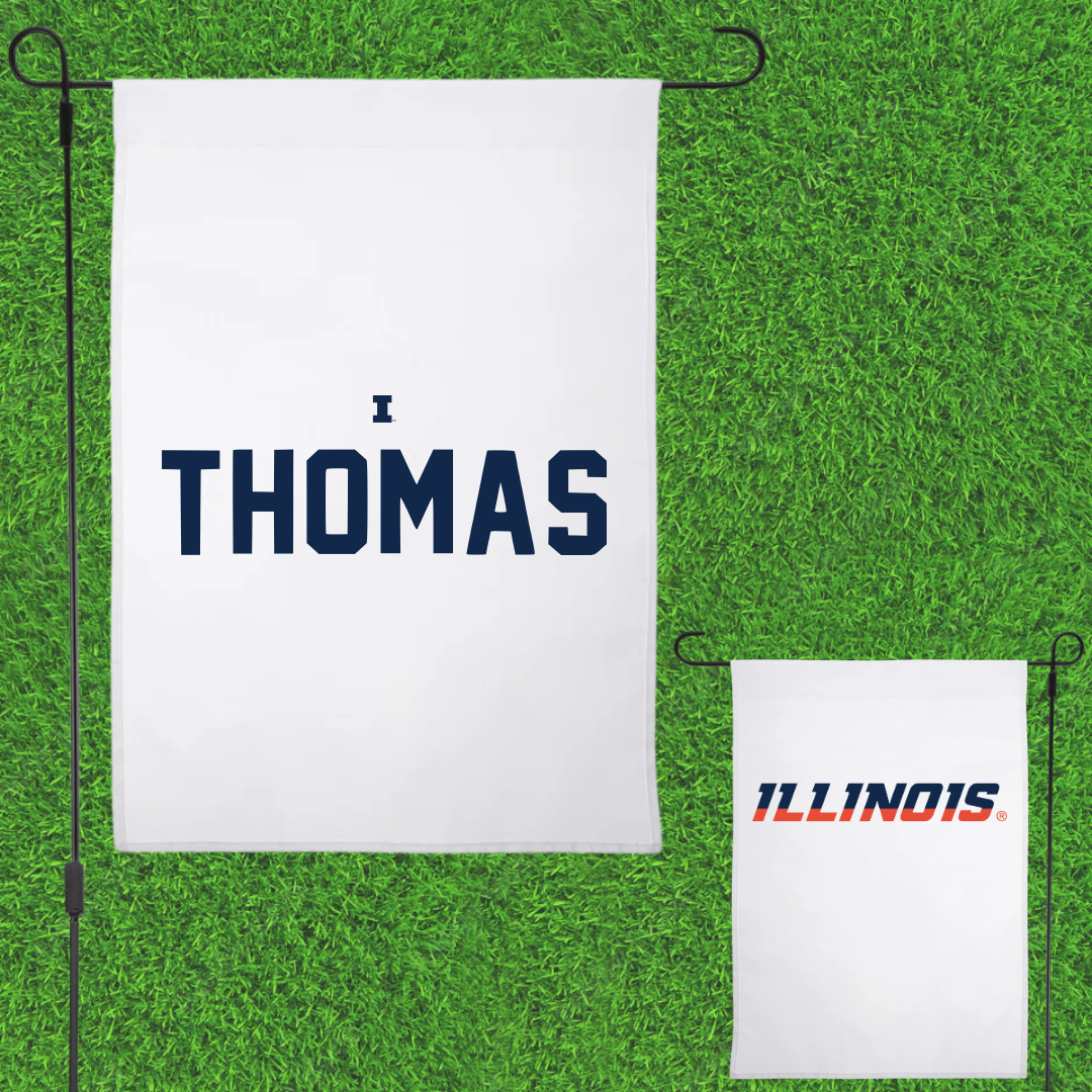 University of Illinois TF and XC White Garden Flag - Tori Thomas