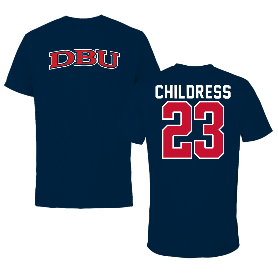 Dallas Baptist University STUNT Navy DBU Performance Tee - #23 Rylin Childress