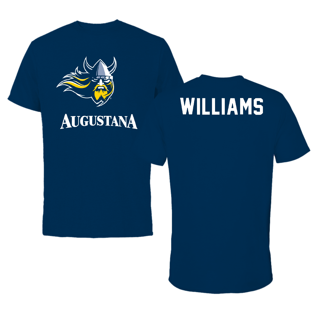 Augustana University (South Dakota) Wrestling Navy Performance Tee - Bentley Williams