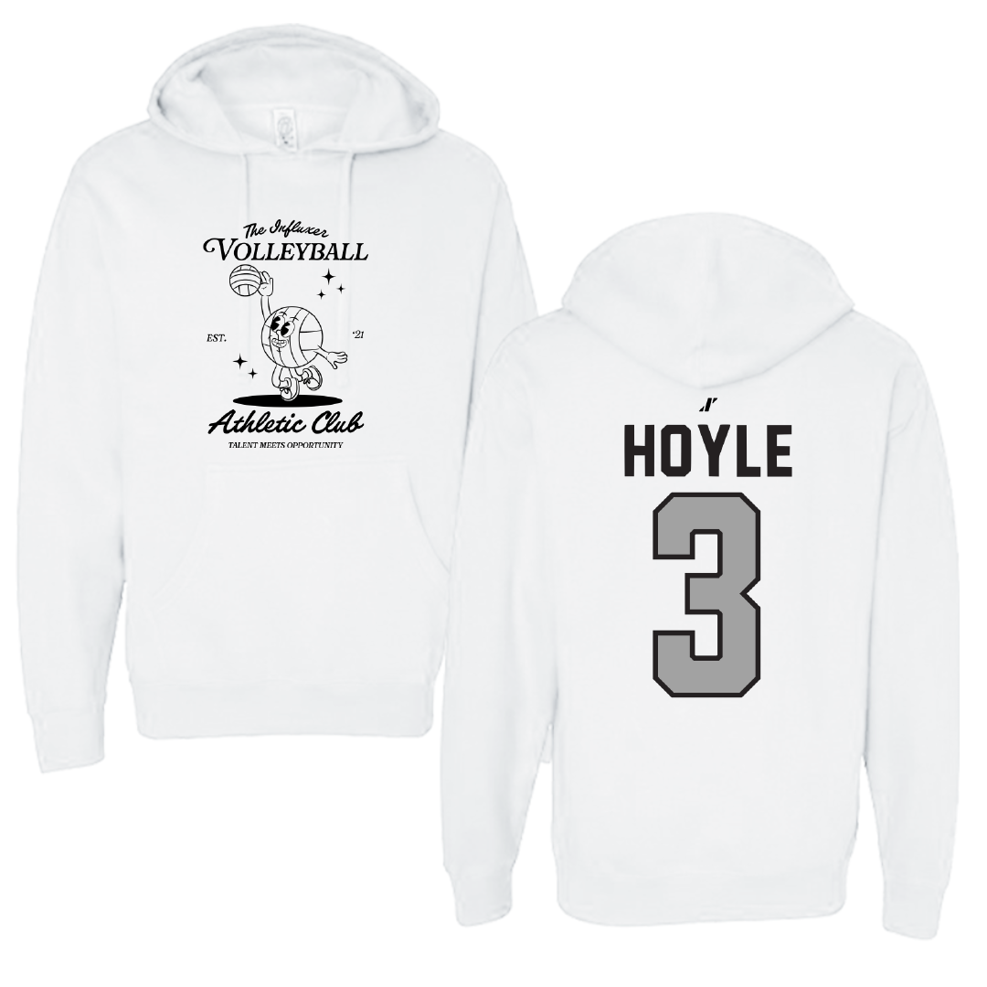 Volleyball White Influxer Athletic Club Hoodie - #3 Emerson Hoyle