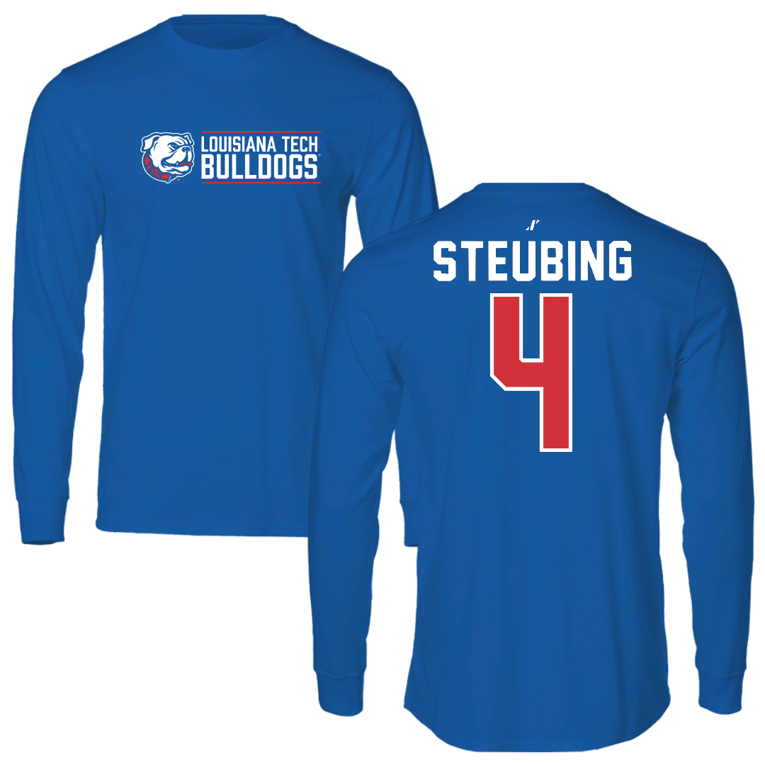 Louisiana Tech University Volleyball Blue General Performance Long Sleeve - #4 Riley Steubing