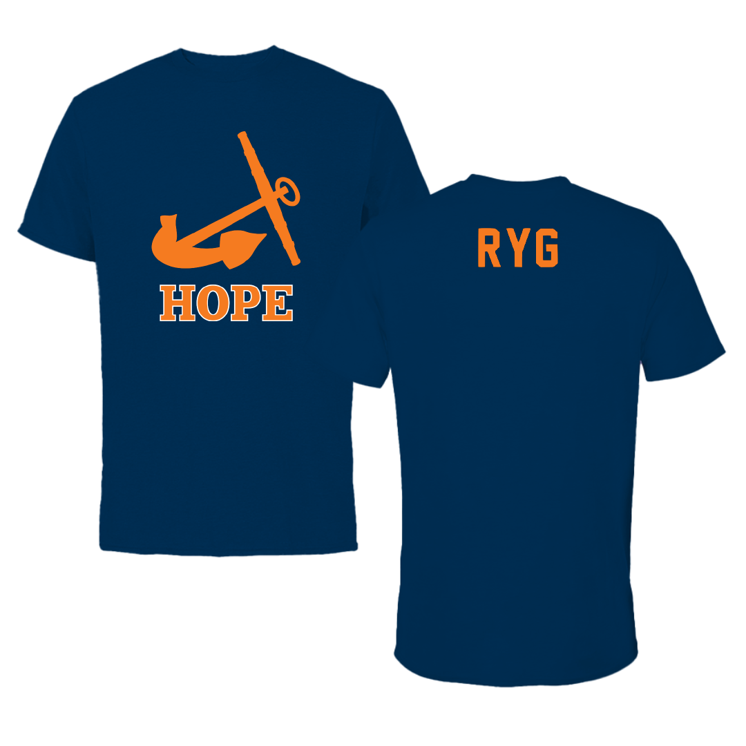 Hope College Basketball Navy Tee - Jonathan Ryg