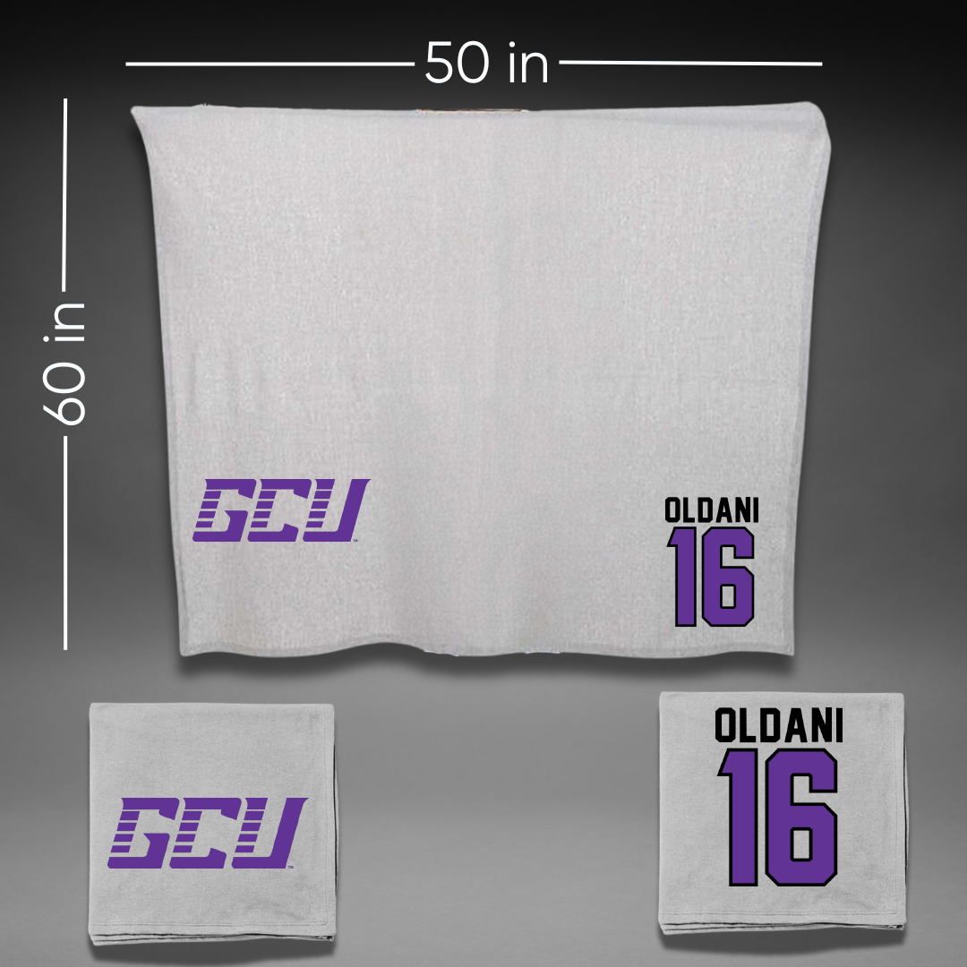 Grand Canyon University Volleyball Gray Blanket - #16 Connor Oldani