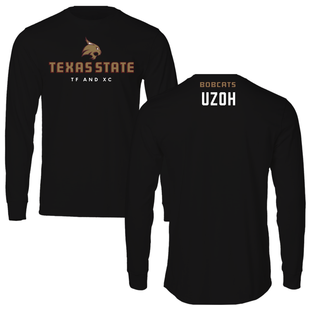 Texas State University TF and XC Black Performance Long Sleeve - Chinenye Uzoh