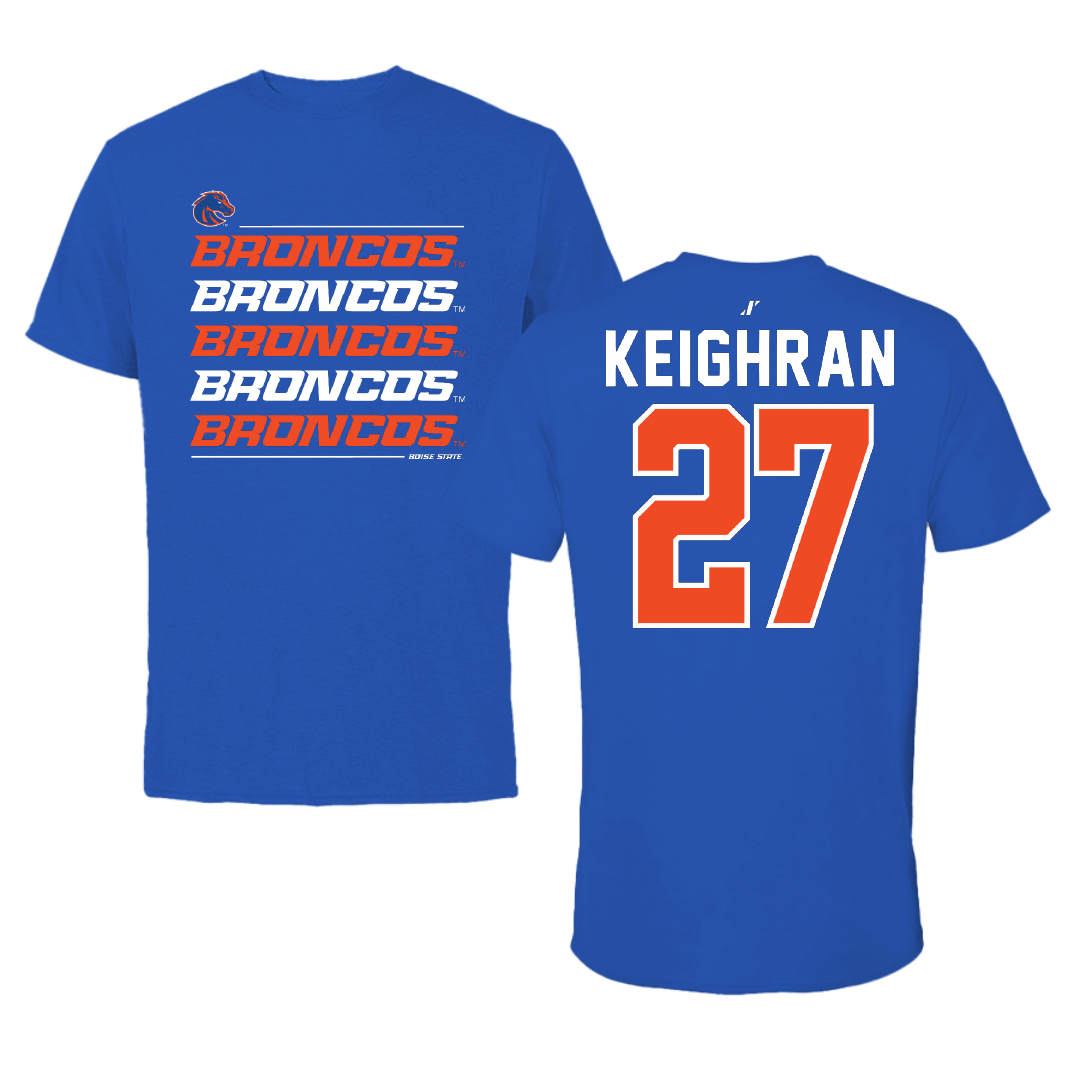 Boise State University Softball Blue General Tee - #27 Shannon Keighran
