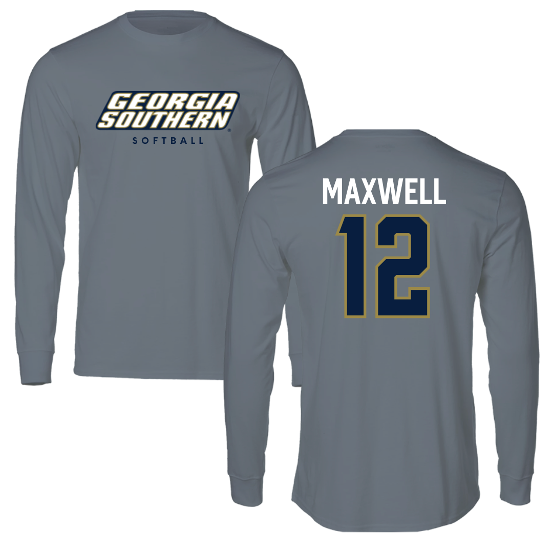 Georgia Southern University Softball Gray Long Sleeve - #12 Kyla Maxwell