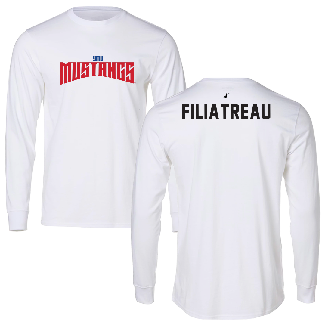 Southern Methodist University Equestrian White Classic Performance Long Sleeve - Sara Filiatreau