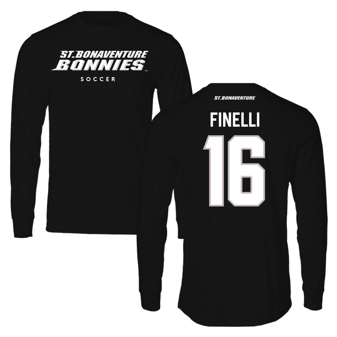 St. Bonaventure University Soccer Black Performance Long Sleeve - #16 Luc Finelli