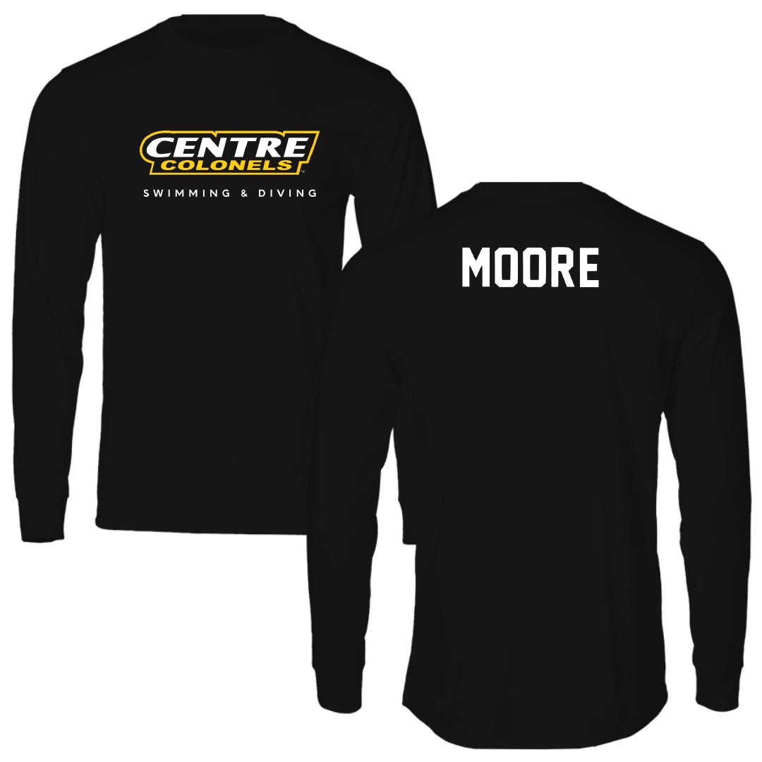 Centre College Swimming & Diving Black Performance Long Sleeve - Quinn Moore