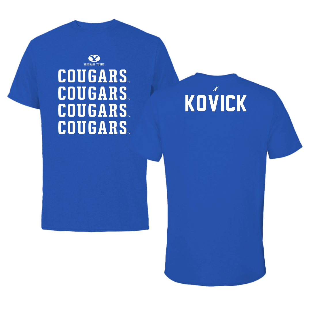 Brigham Young University Tennis Blue General Performance Tee - Kendall Kovick