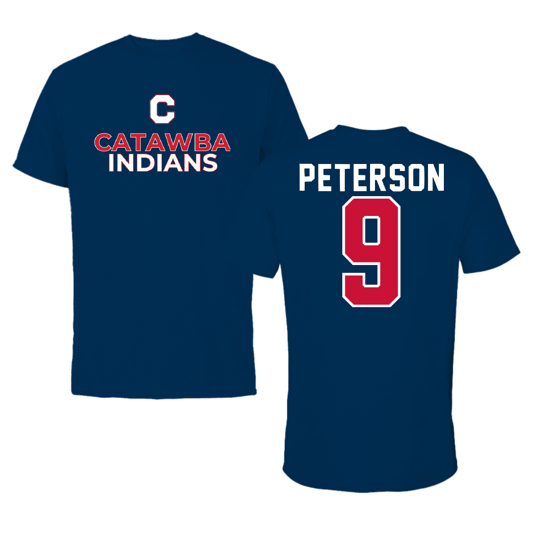 Catawba College Soccer Navy Tee - #9 Natalie Peterson