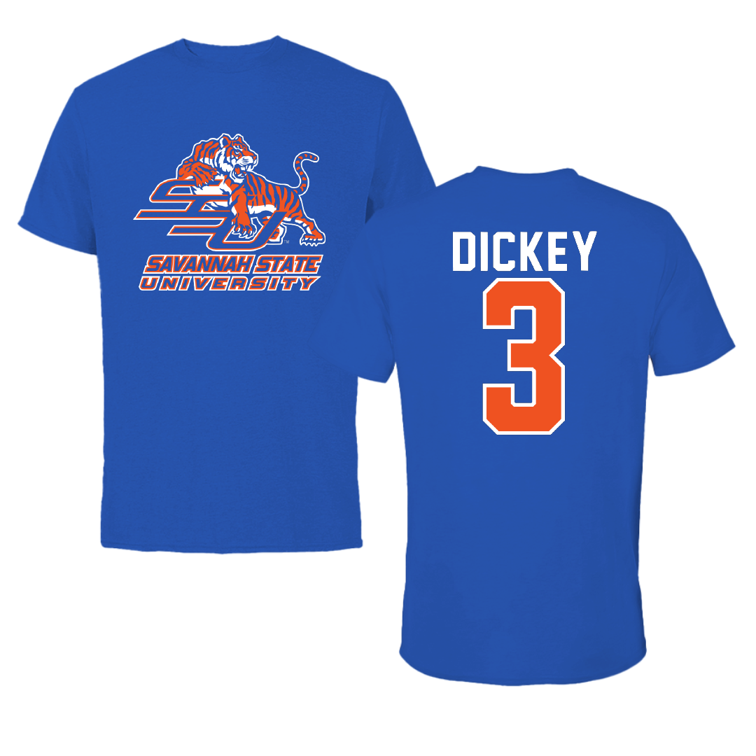 Savannah State University Volleyball Blue Performance Tee - #3 Saniaa Dickey