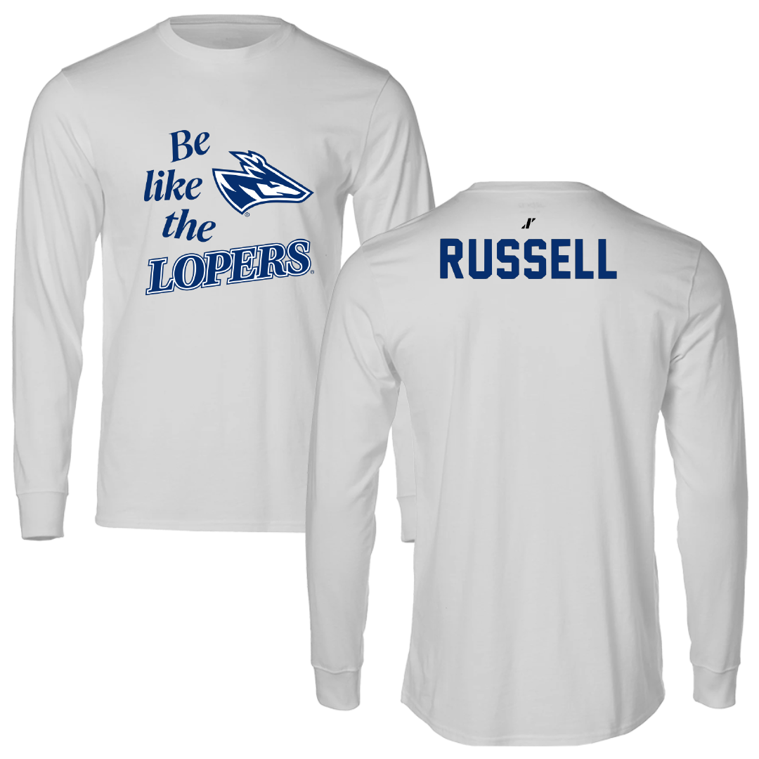 University of Nebraska at Kearney TF and XC Light Gray Be Like Us Performance Long Sleeve - Brianna Russell