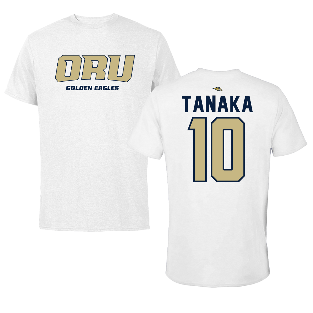 Oral Roberts University Baseball White Tee - #10 Makani Tanaka