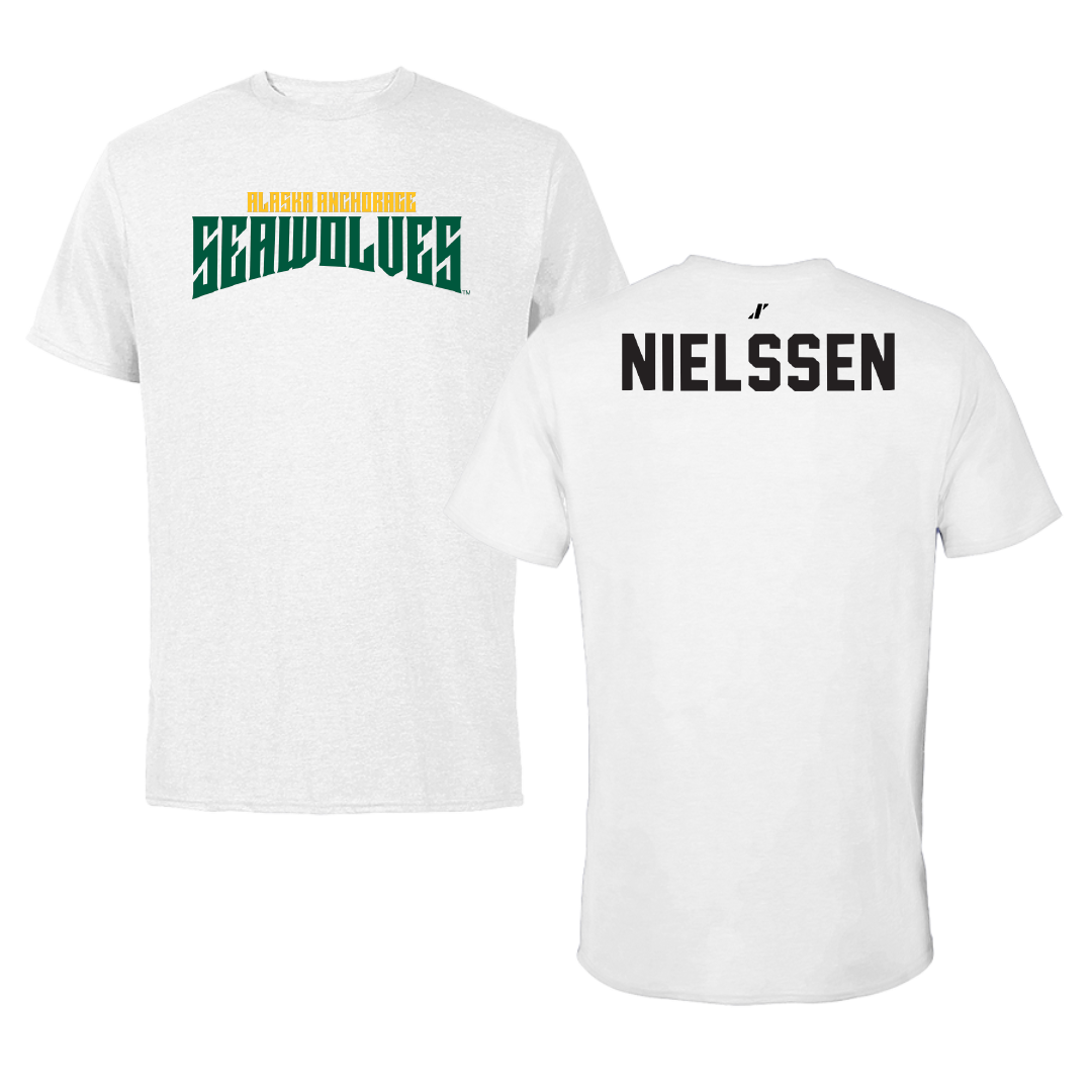 University of Alaska Anchorage Skiing White Classic Tee - Carmen Sofie Nielssen