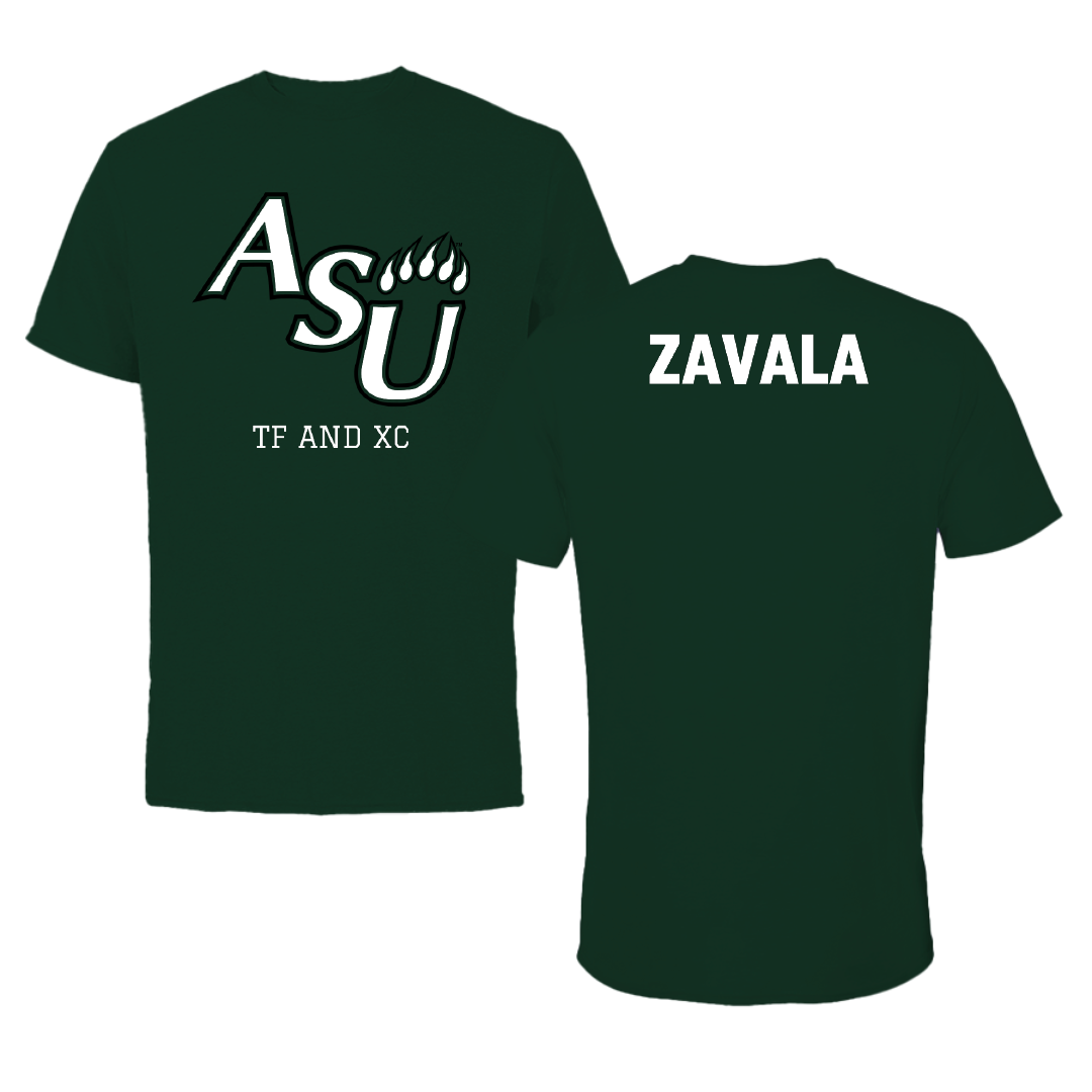 Adams State University TF and XC Forest Green Performance Tee - Johnathon Zavala