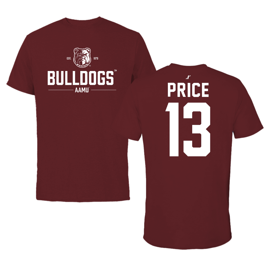 Alabama A&M University Volleyball Maroon General Tee - #13 Laela Price