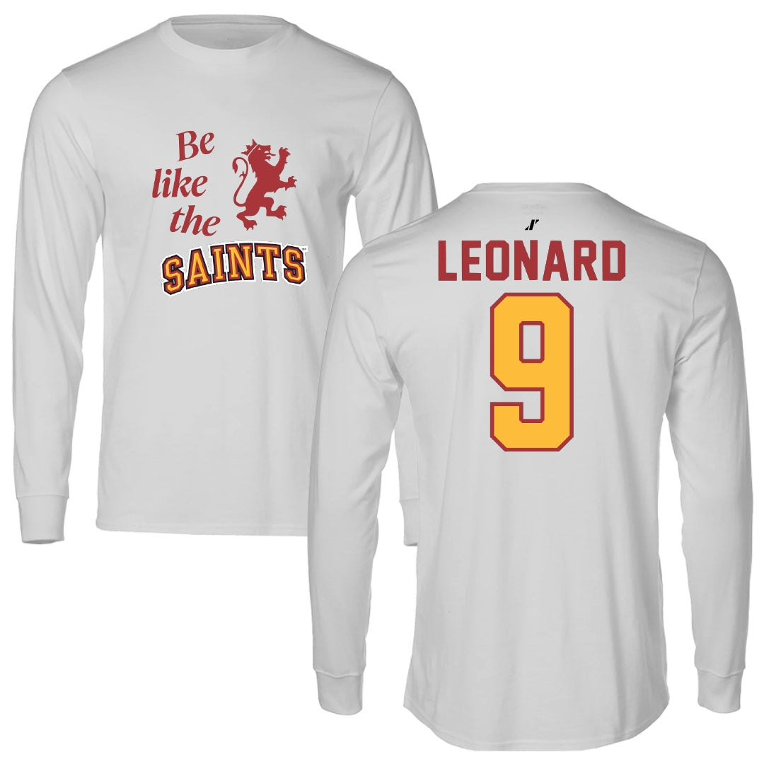 Flagler College Lacrosse Light Gray Be Like Us Performance Long Sleeve - #9 Thomas Leonard