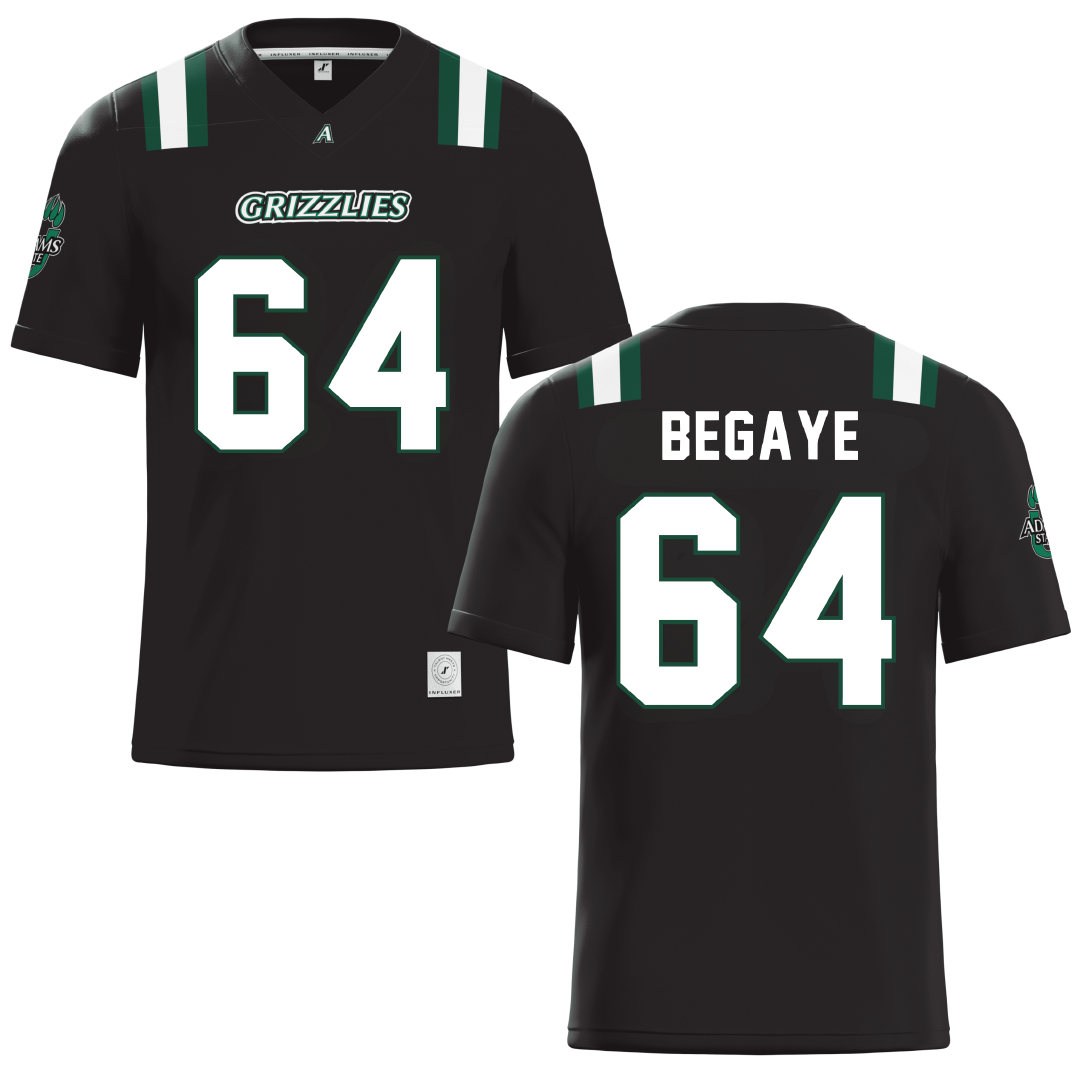 Adams State University Black Football Jersey - #64 Tillton Begaye