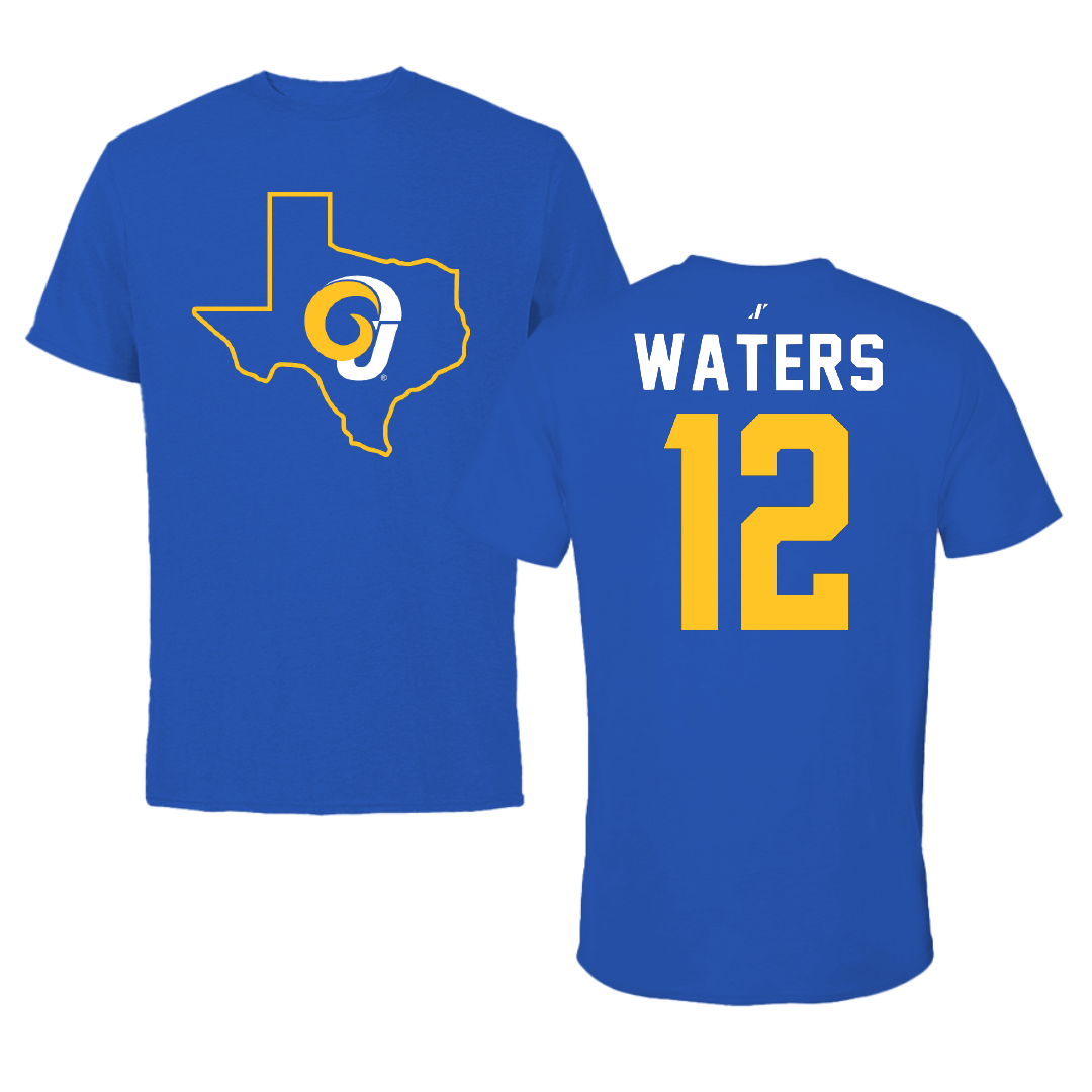 Angelo State University Softball Blue State Tee - #12 Brianna Waters