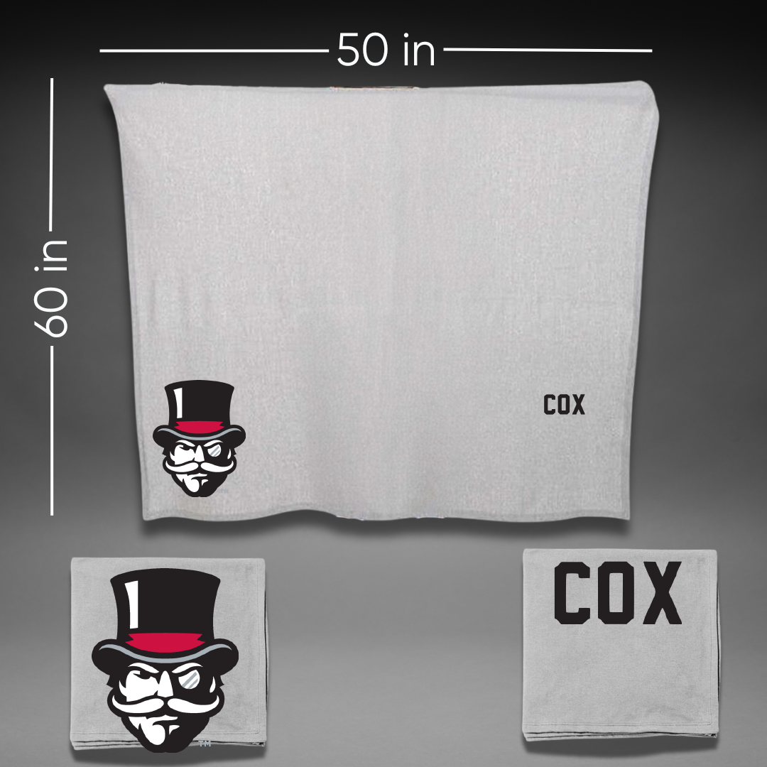 Austin Peay State University Golf Gray Blanket - Grady Cox